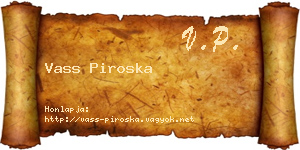 Vass Piroska névjegykártya